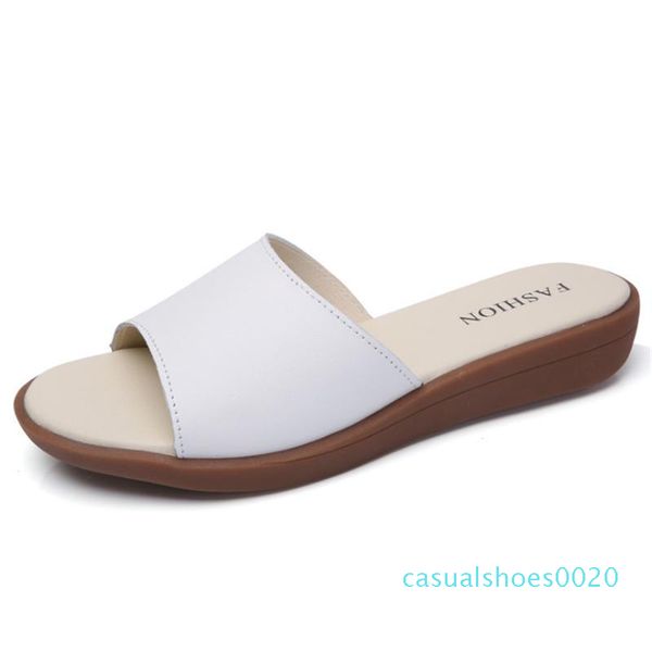 2019 summer new women's slippers korean casual leather sandals flat bottom simple non-slip wear beach shoes c20, Black
2019 summer new women's slippers korean casual leather sandals flat bottom simple non-slip wear beach shoes c20, Black
