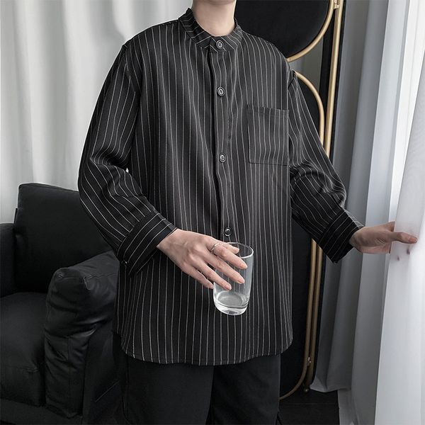 collarless long sleeve men striped shirts streetwear pullover shirts for men pocket front oversized shirt man clothing xxl, White;black
collarless long sleeve men striped shirts streetwear pullover shirts for men pocket front oversized shirt man clothing xxl, White;black