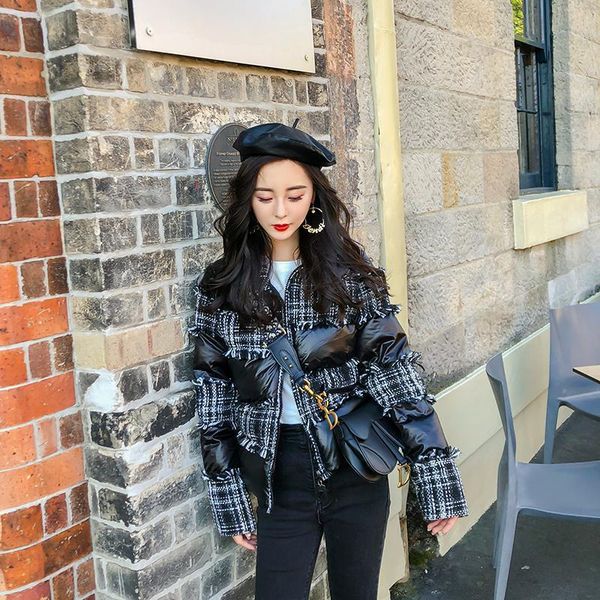 women's down & parkas women winter warm coat tassel wool short jacket loose slim fur patchwork glossy cotton outwear, Black
women's down & parkas women winter warm coat tassel wool short jacket loose slim fur patchwork glossy cotton outwear, Black