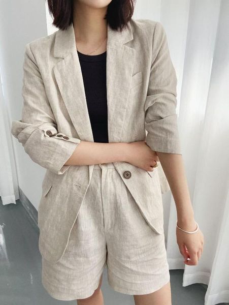 women blazer single button long sleeve linen casual wild lady coat 2020 new, White;black
women blazer single button long sleeve linen casual wild lady coat 2020 new, White;black