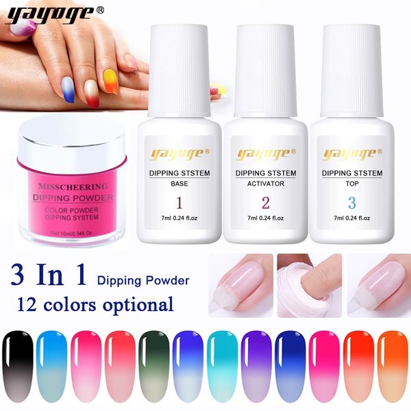 yayoge 3 in 1 temperature color changing dipping nail powder kits glitter for nail extension mirror effect glitter set
yayoge 3 in 1 temperature color changing dipping nail powder kits glitter for nail extension mirror effect glitter set