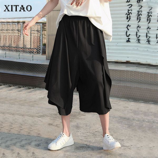 xitao irregular black pants fashion new women elastic waist 2020 summer small fresh minority elegant patchwork pants dmy5011, Black;white
xitao irregular black pants fashion new women elastic waist 2020 summer small fresh minority elegant patchwork pants dmy5011, Black;white