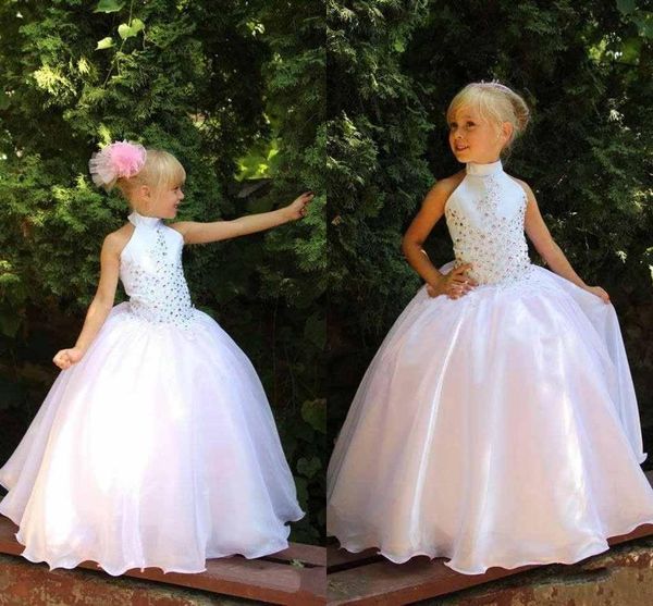 cute flower girls dresses for weddings high neck girls pageant dresses with colorful rhinestone princess party gowns b12, White;blue
cute flower girls dresses for weddings high neck girls pageant dresses with colorful rhinestone princess party gowns b12, White;blue