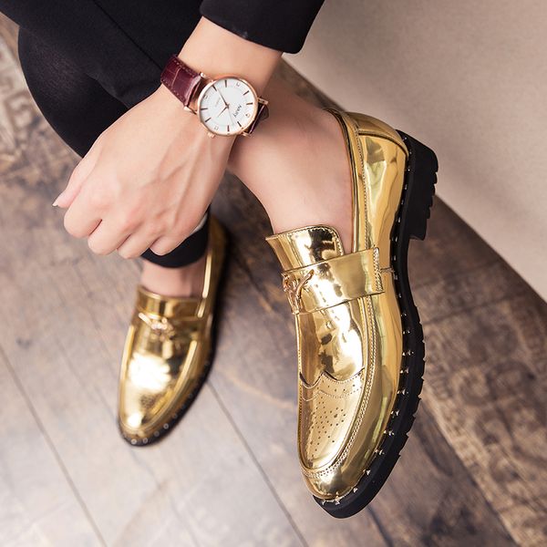 casual leather shoes slip on men superstar brogues formal leather tassel shoes wedding party club oxford gold hombres a4, Black
casual leather shoes slip on men superstar brogues formal leather tassel shoes wedding party club oxford gold hombres a4, Black