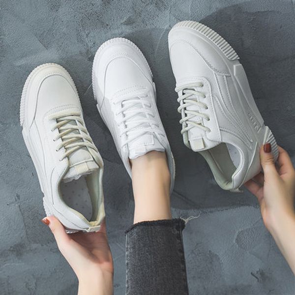 small white shoes 2019 new korean wild sports and leisure leather panel shoes women, Black
small white shoes 2019 new korean wild sports and leisure leather panel shoes women, Black