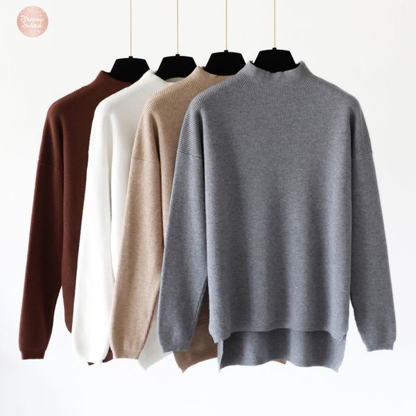 style sweater loose sweater women pullover casual half turtleneck long sleeve split knit female turtle neck jumpers oversized solid, White;black
style sweater loose sweater women pullover casual half turtleneck long sleeve split knit female turtle neck jumpers oversized solid, White;black