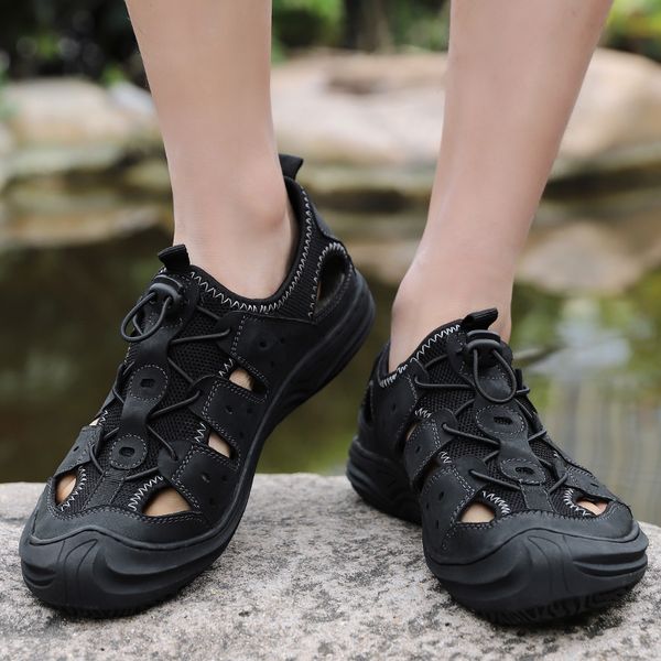 hole shoes men shoes male cow genuine leather sandals summer sandalias hombre slippers clogs sandles new 2019 mens, Black
hole shoes men shoes male cow genuine leather sandals summer sandalias hombre slippers clogs sandles new 2019 mens, Black