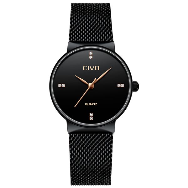 civo fashion elegant quartz watches women black steel mesh strap wristwatches waterproof watch ladies clock reloj mujer, Slivery;brown
civo fashion elegant quartz watches women black steel mesh strap wristwatches waterproof watch ladies clock reloj mujer, Slivery;brown