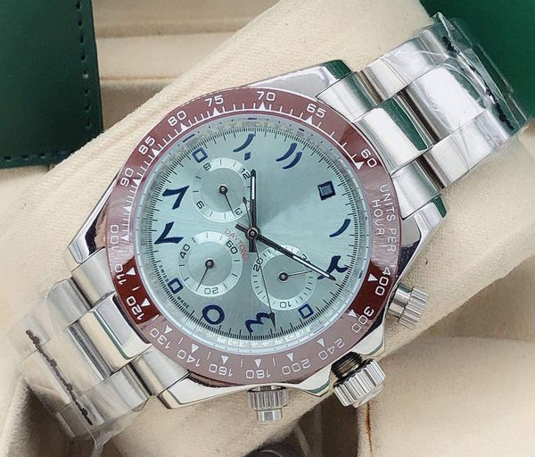 40mm male watch non - embroidered steel six - stitch ceramic ring waterproof sport watch sapphire mirror wristwatches, Slivery;brown
40mm male watch non - embroidered steel six - stitch ceramic ring waterproof sport watch sapphire mirror wristwatches, Slivery;brown
