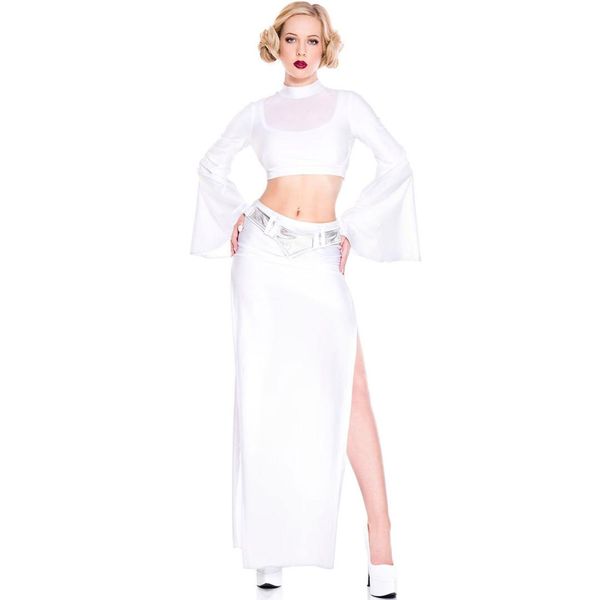 2019 new style long-sleeved split halloween costume party stage performance clothing anime cosplay white dress for women, Black;red
2019 new style long-sleeved split halloween costume party stage performance clothing anime cosplay white dress for women, Black;red