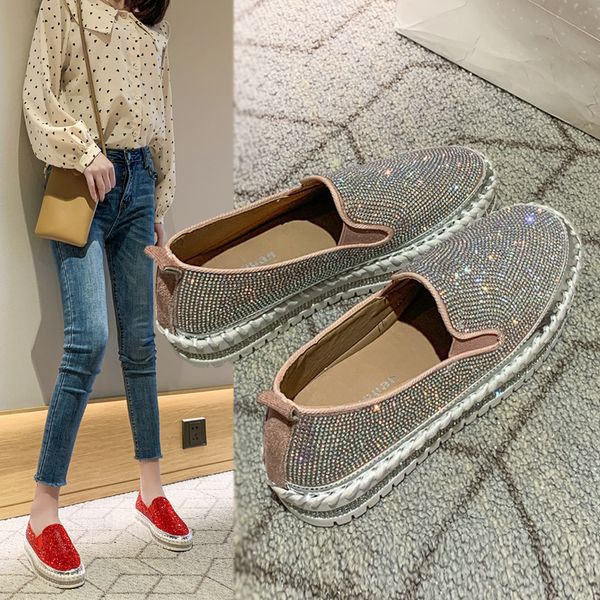 wdhkun loafers shoes women silver crystal slip on platform casual shoes woman shinning bling solid black flat heels
wdhkun loafers shoes women silver crystal slip on platform casual shoes woman shinning bling solid black flat heels