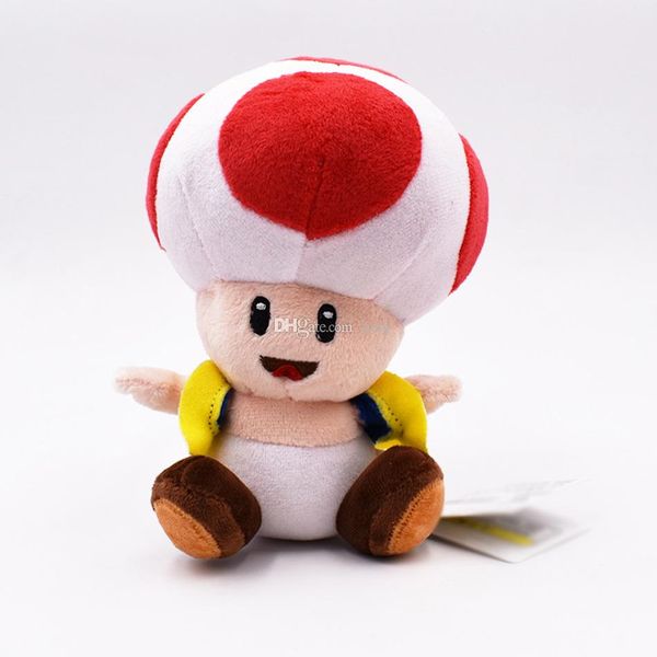 17cm Super Maro Mushroom Hairstyle Toad Plush Stuffed Toy Mushroom Maro Plush Toys Gift Doll Lol Ing
