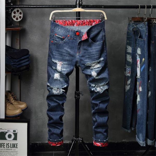 men jeans skinny stretch hole retro casual 2020 spring autumn vintage distressed washed slim men denim straight pants pleated, Blue
men jeans skinny stretch hole retro casual 2020 spring autumn vintage distressed washed slim men denim straight pants pleated, Blue
