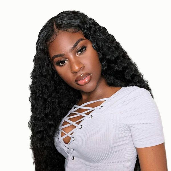 13x4 сыпучие парик deep wave 250 плотность фронта шнурка для женщин черный волос remy фронта шнурка человеческих волос парики, Black
13x4 сыпучие парик deep wave 250 плотность фронта шнурка для женщин черный волос remy фронта шнурка человеческих волос парики, Black