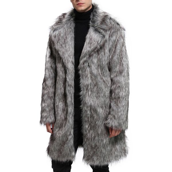 mens winter fashion soft faux fur parka outwear overcoat warm jacket long coats, Black;brown
mens winter fashion soft faux fur parka outwear overcoat warm jacket long coats, Black;brown