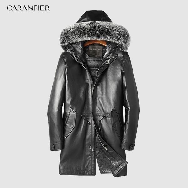 caranfeir 2019 mens sheepskin coat genuine leather winter duck down jacket men fur collar hooded long coat dhl ing, Black
caranfeir 2019 mens sheepskin coat genuine leather winter duck down jacket men fur collar hooded long coat dhl ing, Black