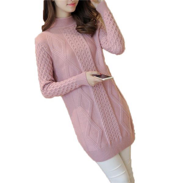 2019 new autumn winter women sweater dresses winter long knitted female warm turtleneck twisted thickening slim pullover, White;black
2019 new autumn winter women sweater dresses winter long knitted female warm turtleneck twisted thickening slim pullover, White;black