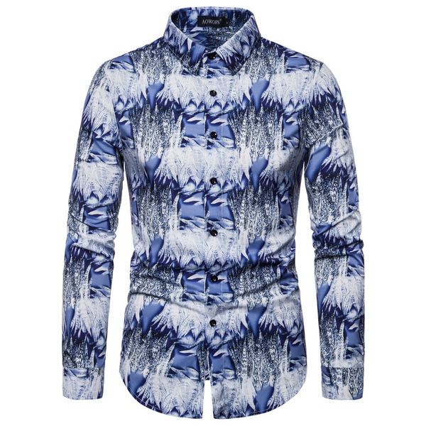 spring autumn new large british fashion men's long-sleeved shirt digital print, White;black
spring autumn new large british fashion men's long-sleeved shirt digital print, White;black