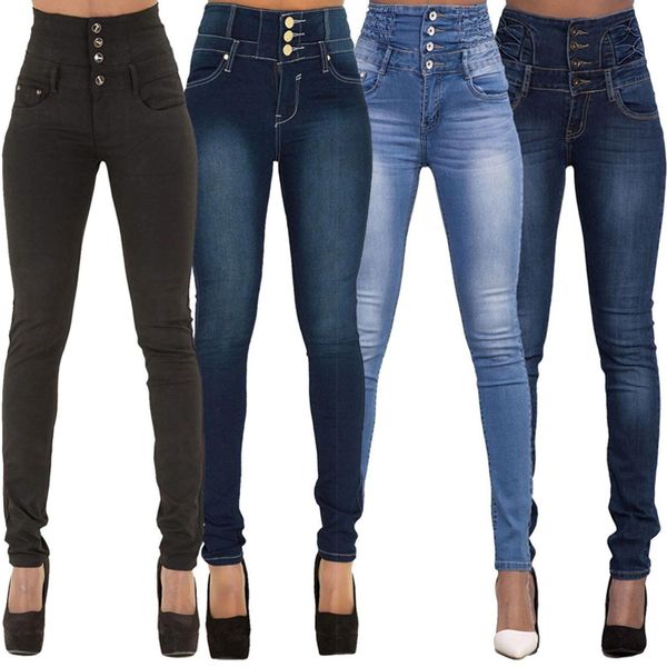 spring autumn women skinny denim light pencil pants high waist slim button pockets pants women jeans stretch jeans, Blue
spring autumn women skinny denim light pencil pants high waist slim button pockets pants women jeans stretch jeans, Blue