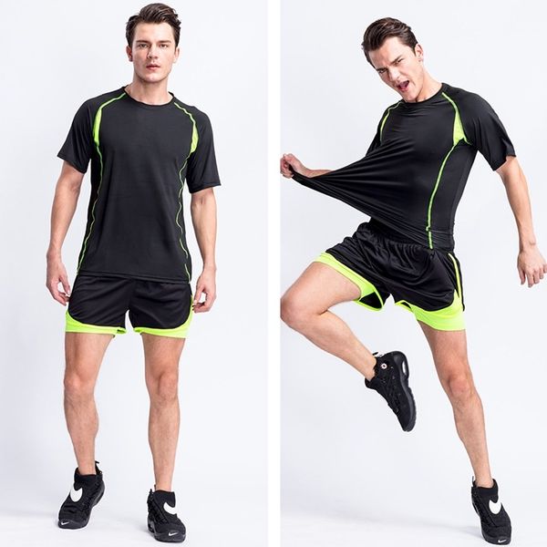 men's summer tracksuits quick dry clothes fitness running shorts gym o-neck sports couples wear loose two pieces sports suit, Gray
men's summer tracksuits quick dry clothes fitness running shorts gym o-neck sports couples wear loose two pieces sports suit, Gray