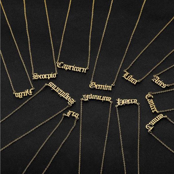 zodiac necklace gold chain vintage letter pendant necklace women igirl friends angel gift namenecklace female custom jewelry, Silver
zodiac necklace gold chain vintage letter pendant necklace women igirl friends angel gift namenecklace female custom jewelry, Silver