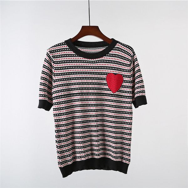 womens autumn sweater diamond heart knit striped o-neck short sleeve loose koran woman sweaters female pullovers ls029, White;black
womens autumn sweater diamond heart knit striped o-neck short sleeve loose koran woman sweaters female pullovers ls029, White;black