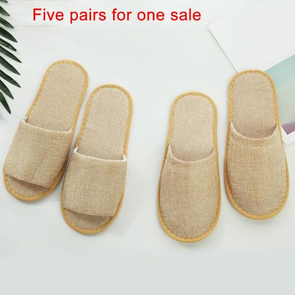 5 pairs anti slip slipper comfortable spa guest travel l slipper adults casual slippers linen disposable slippers, Black
5 pairs anti slip slipper comfortable spa guest travel l slipper adults casual slippers linen disposable slippers, Black