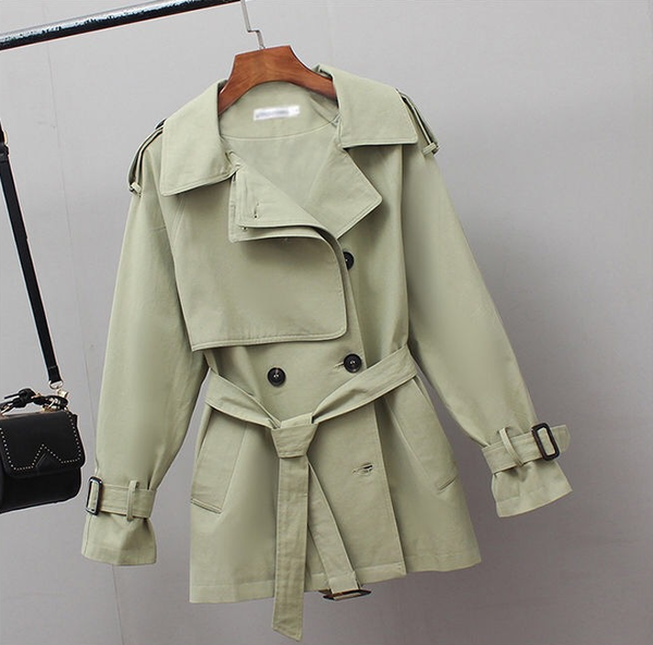 fanan-n012 cross-border foreign trade 2020 british style fashion windbreaker waist slimming wild short coat female windbreaker, Tan;black
fanan-n012 cross-border foreign trade 2020 british style fashion windbreaker waist slimming wild short coat female windbreaker, Tan;black