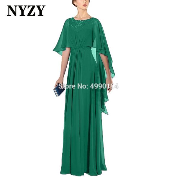 party dresses nyzy m264d chiffon cape cloak sleeves emerald green crystal evening long 2021, White;black
party dresses nyzy m264d chiffon cape cloak sleeves emerald green crystal evening long 2021, White;black