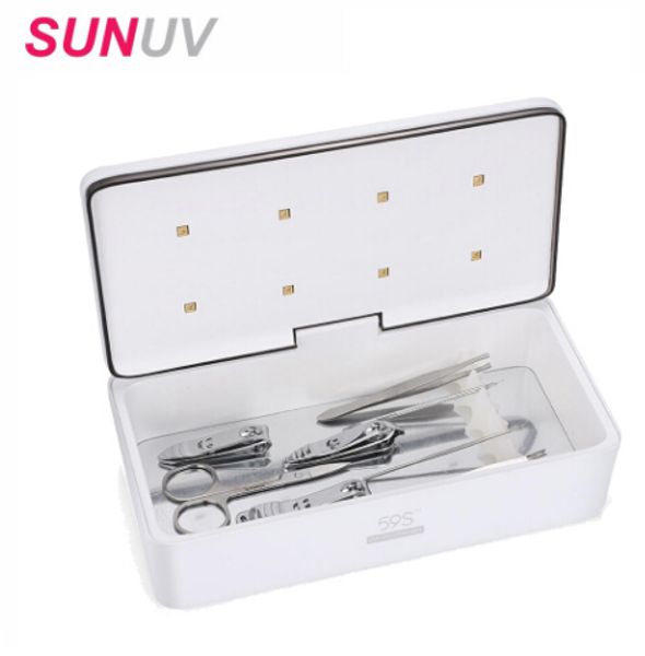 59s Smart Led Uv Sterilizer Box Nails Accessoires Comestics Makeup Brush Personal Care Tools Uv Disinfection Box Cleaning Device