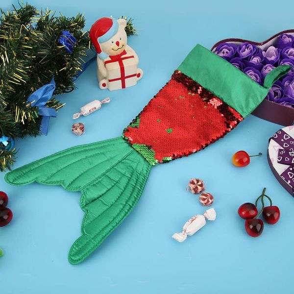 2018 christmas stockings & gift bag holders sequins mermaid tail kids candy bag noel decoration xmas tree ornaments
2018 christmas stockings & gift bag holders sequins mermaid tail kids candy bag noel decoration xmas tree ornaments