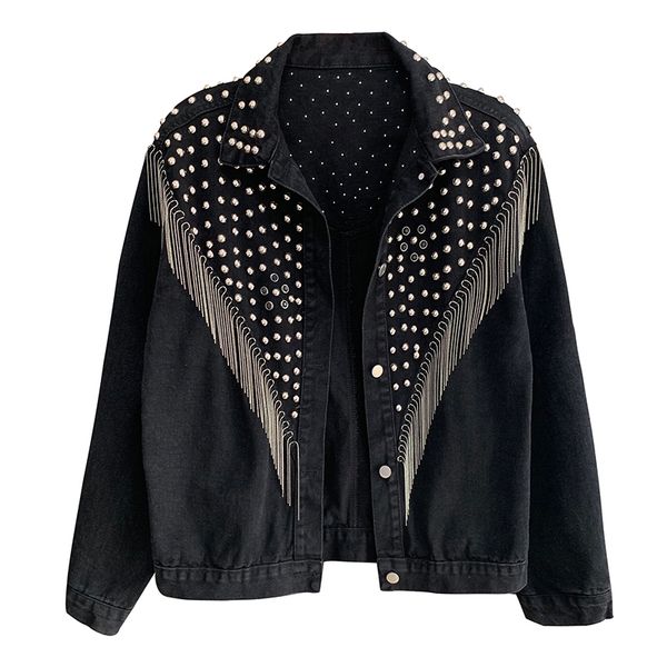 perhaps u women's denim blue black gray jacket button long sleeves jean turn down collar pocket rivet tassel c0505, Black;brown
perhaps u women's denim blue black gray jacket button long sleeves jean turn down collar pocket rivet tassel c0505, Black;brown