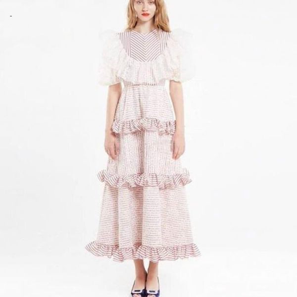 women dress puff sleeve ruffles striped vintage dresses color matching vintage long dresses summer clothes women p199, White;black
women dress puff sleeve ruffles striped vintage dresses color matching vintage long dresses summer clothes women p199, White;black
