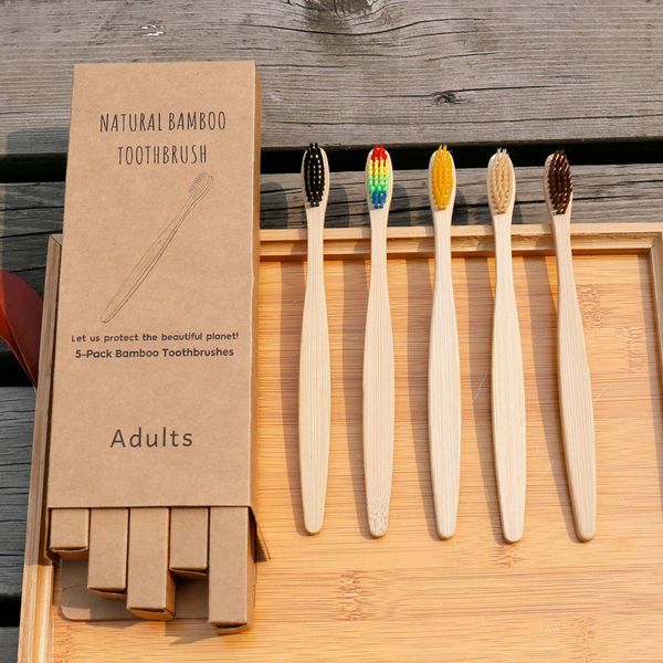 biodegradble toothbrush bamboo handle with kraft box travel 5 pcs pack disposable for l and home
biodegradble toothbrush bamboo handle with kraft box travel 5 pcs pack disposable for l and home