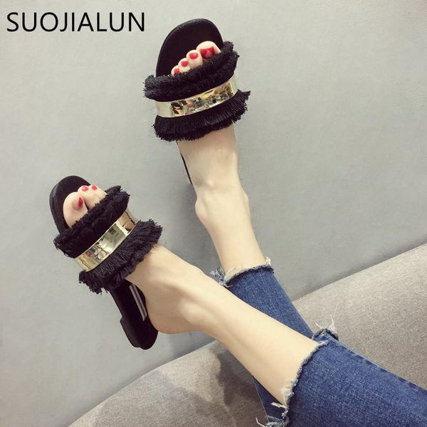 suojialun 2019 summer women flat slipper fashion fringe sliders open toe anti slip indoor home slippers beach flip flops sandal, Black
suojialun 2019 summer women flat slipper fashion fringe sliders open toe anti slip indoor home slippers beach flip flops sandal, Black