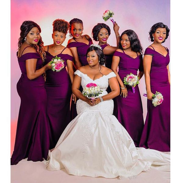 2020 new elegant purple satin bridesmaid dresses for wedding party long african plus size off shoulder mermaid maid of honor gowns 4644, White;pink
2020 new elegant purple satin bridesmaid dresses for wedding party long african plus size off shoulder mermaid maid of honor gowns 4644, White;pink