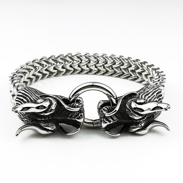 european and american fashion jewelry wholesale multi-layer bracelet men domineering leader ssangyong buckle wst103, Silver
european and american fashion jewelry wholesale multi-layer bracelet men domineering leader ssangyong buckle wst103, Silver