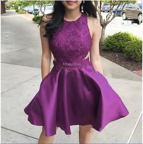 elegant lace homecoming dresses with pockets jewel neck hollow a line vestidos de fiesta simple short cocktail gown new mini prom party gown, Red
elegant lace homecoming dresses with pockets jewel neck hollow a line vestidos de fiesta simple short cocktail gown new mini prom party gown, Red
