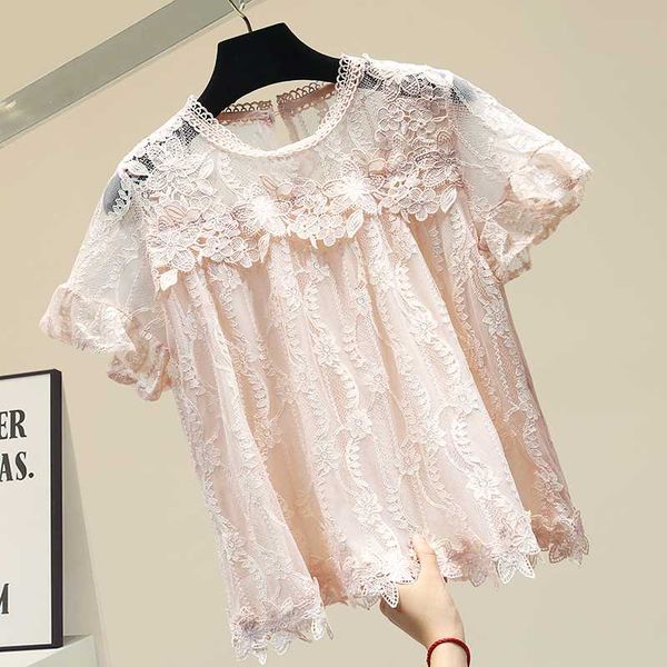 short sleeved lace blouse for women summer white pink lace shirt girls students blouses blusas mujer de moda 2020
short sleeved lace blouse for women summer white pink lace shirt girls students blouses blusas mujer de moda 2020