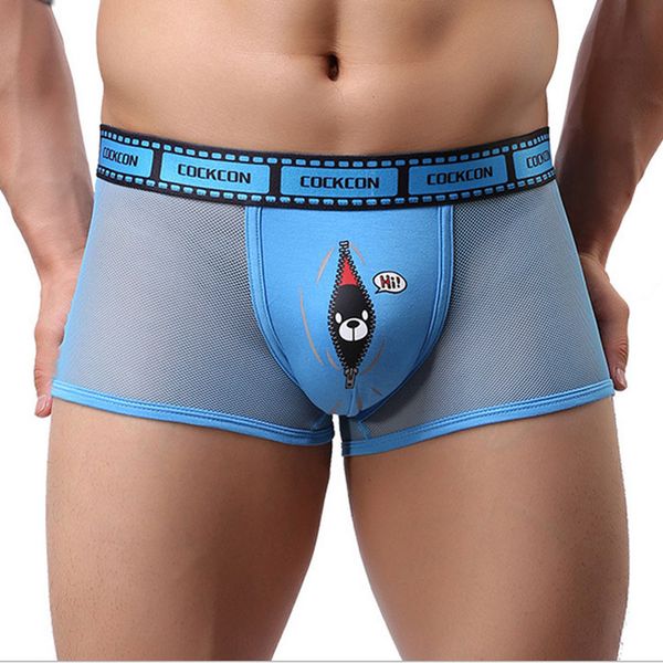 cockcon brand funny bear underwear men boxer shorts mesh transparent male panties breathable gay underpants cuecas boxers, Black;white
cockcon brand funny bear underwear men boxer shorts mesh transparent male panties breathable gay underpants cuecas boxers, Black;white