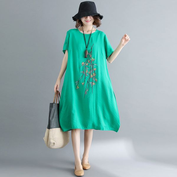 oversized 2018 women summer basic dress large size embroidery loose femme vestidos o-neck lotus short sleeve shirt dress, Black;gray
oversized 2018 women summer basic dress large size embroidery loose femme vestidos o-neck lotus short sleeve shirt dress, Black;gray