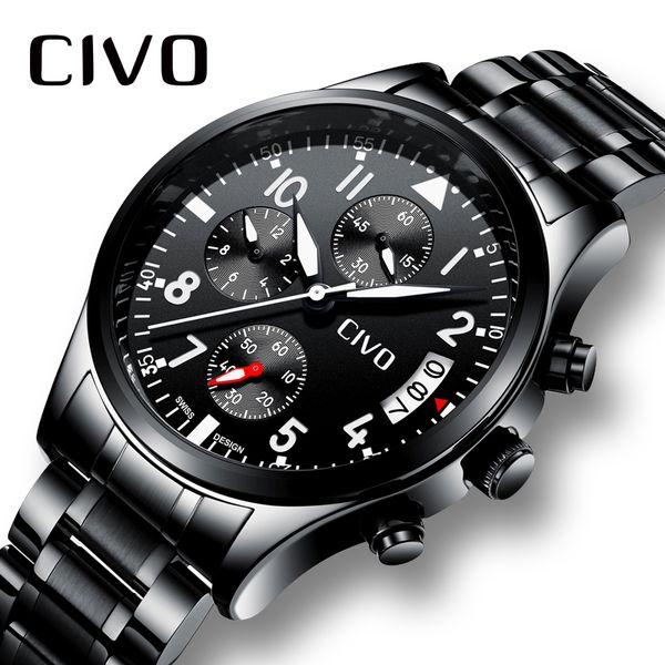 civo brand fashion watches waterproof analogue watch for men gents date calendar sports quartz watch relogio masculino, Slivery;brown
civo brand fashion watches waterproof analogue watch for men gents date calendar sports quartz watch relogio masculino, Slivery;brown