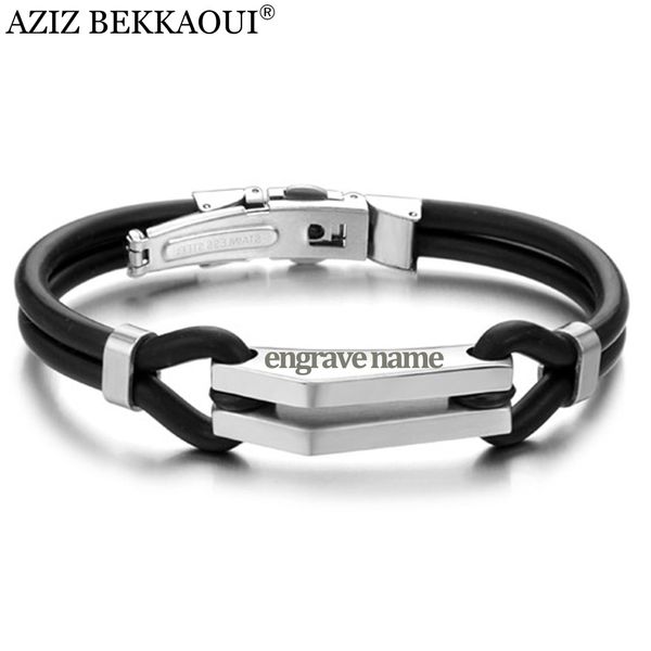 aziz bekkaoui rubber silicone bracelets for women men adjustable stainless steel men bracelet bangle personalized name jewelry, Golden;silver
aziz bekkaoui rubber silicone bracelets for women men adjustable stainless steel men bracelet bangle personalized name jewelry, Golden;silver