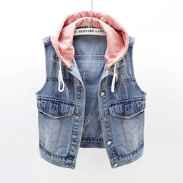 denim vest women hooded waistcoat womens casual vest coat sleeveless jacket jeans vests female large size, Black;white
denim vest women hooded waistcoat womens casual vest coat sleeveless jacket jeans vests female large size, Black;white