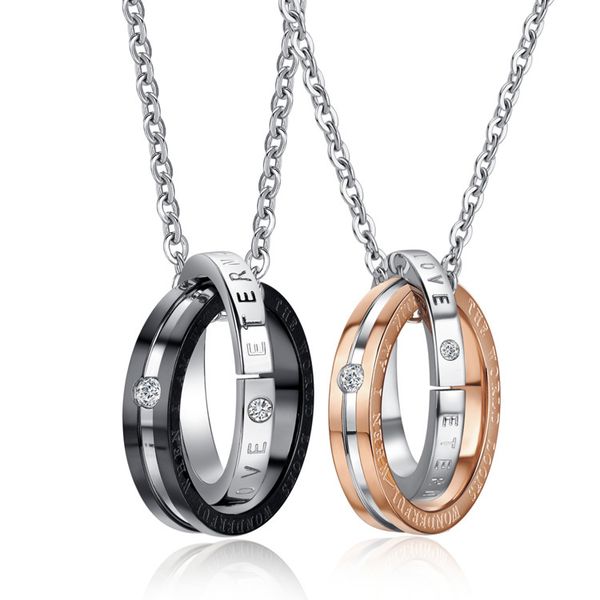 water diamond double circle titanium steel couple necklace female necklace original box, both men and women love pendant wholesale, Golden;silver
water diamond double circle titanium steel couple necklace female necklace original box, both men and women love pendant wholesale, Golden;silver