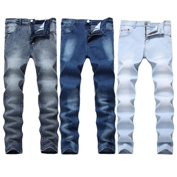 9 colors mens skinny jeans fashion solid bleached washed denim pants slim fit design 2019 spring summer large size streetwear, Blue
9 colors mens skinny jeans fashion solid bleached washed denim pants slim fit design 2019 spring summer large size streetwear, Blue