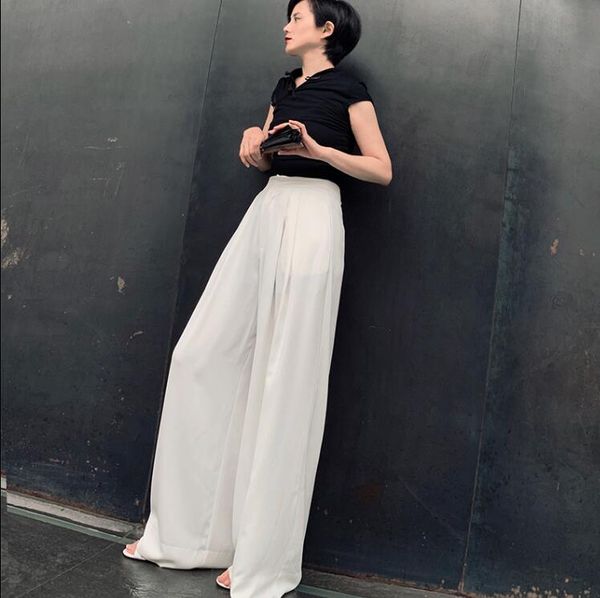 spring summer women's casual loose white long pants female high waist wide leg loose pants tb986, Black;white
spring summer women's casual loose white long pants female high waist wide leg loose pants tb986, Black;white