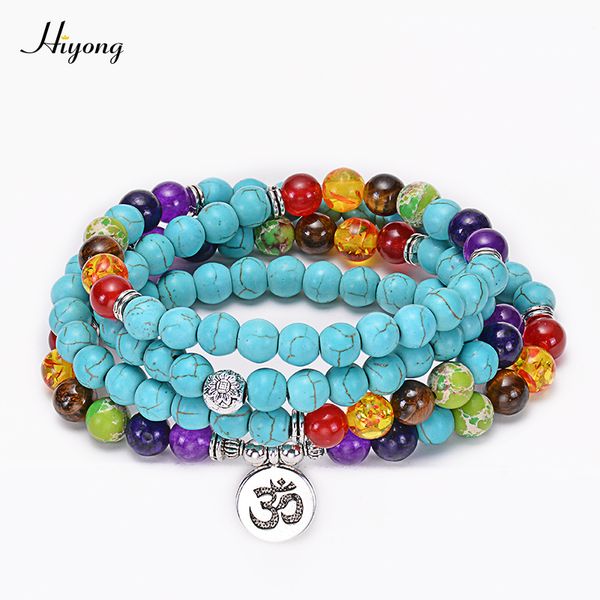 2019 new 7 chakra 108 mala beads wrap bracelets or necklace turquoises beads with life tree lotus om buddha charm yoga bracelet, Black
2019 new 7 chakra 108 mala beads wrap bracelets or necklace turquoises beads with life tree lotus om buddha charm yoga bracelet, Black