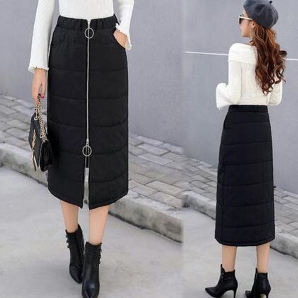 autumn down cotton skirt a-line thick women plus size long pencil skirt one-piece high waist femme warm winter jupe wild df952, Black
autumn down cotton skirt a-line thick women plus size long pencil skirt one-piece high waist femme warm winter jupe wild df952, Black