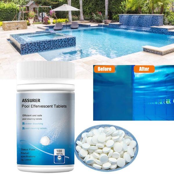 100pcs/bottle pool cleaning effervescent chlorine tablets cage disinfectant swimming pool clarifier multifunctional cleaner
100pcs/bottle pool cleaning effervescent chlorine tablets cage disinfectant swimming pool clarifier multifunctional cleaner
